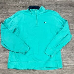 Men’s Large Vineyard Vines Teal Quarter Zip